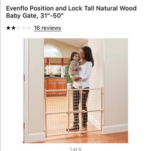 EvenFlo wooden baby gate